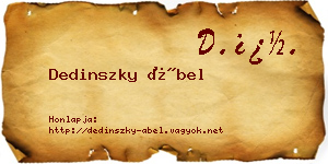 Dedinszky Ábel névjegykártya