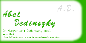 abel dedinszky business card